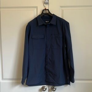 Outdoor Research Blue Lightweight Shirt Jacket with Sturdy Fabric